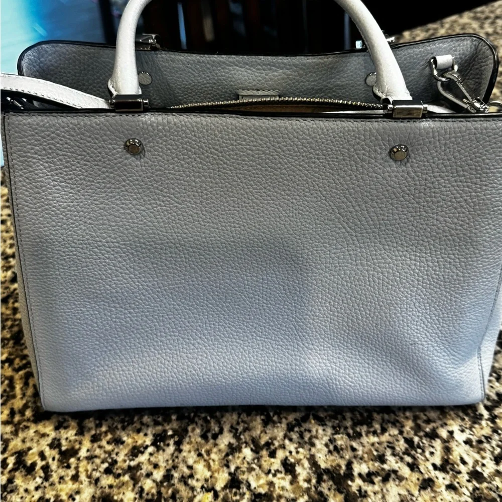Kate Spade light blue Pebbled Leather Tote